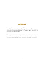 Preview for 2 page of Modena Semplice Series User Manual Book