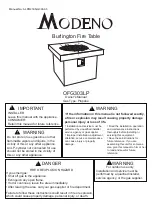 Preview for 1 page of MODENO Burlington OFG303LP Owner'S Manual