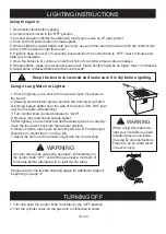 Предварительный просмотр 13 страницы MODENO Burlington OFG303LP Owner'S Manual