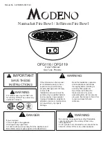 Предварительный просмотр 1 страницы MODENO OFG116 Owner'S Manual