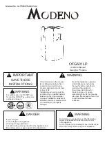 MODENO OFG601LP Owner'S Manual предпросмотр