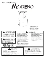 Preview for 21 page of MODENO OFG601LP Owner'S Manual