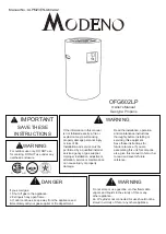 MODENO OFG602LP Owner'S Manual preview