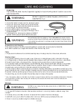 Предварительный просмотр 14 страницы MODENO Roca OFG107 Owner'S Manual