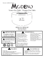 Предварительный просмотр 21 страницы MODENO Tramore OFG132 Owner'S Manual
