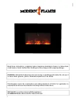 Предварительный просмотр 2 страницы Modern Flames AL CLX 1150 Installation And Service Instructions Manual