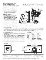 Preview for 2 page of Modern Forms 540-Outdoor Wall Sconce Series Installation Instructions