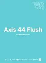 Preview for 1 page of Modern Forms Axis 44 Flush Installation Instructions Manual