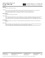 Preview for 1 page of Modern Forms TL-1610 Installation Instruction