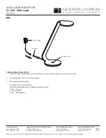 Preview for 2 page of Modern Forms TL-1610 Installation Instruction