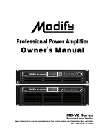 Preview for 1 page of Modify MC-VZ series Owner'S Manual