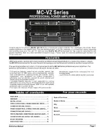 Preview for 3 page of Modify MC-VZ series Owner'S Manual