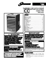 Modine Manufacturing G20 Installation And Service Manual preview