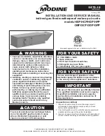 Preview for 1 page of Modine Manufacturing HBP Installation And Service Manual