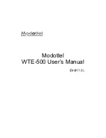 Preview for 1 page of Modottel WTE-500 User Manual