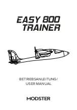 Preview for 1 page of MODSTER EASY 800 TRAINER User Manual