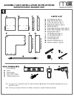 Preview for 2 page of Modular Closets Corner Tall Hanging Unit Assembly And Installation Instructions Manual