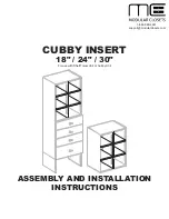 Preview for 1 page of Modular Closets Cubby Insert 18" Assembly And Installation Instructions