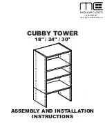 Preview for 1 page of Modular Closets Cubby Tower 18" Assembly And Installation Instructions Manual