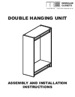 Modular Closets DOUBLE HANGING UNIT Assembly And Installation Instructions Manual preview