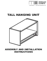 Preview for 1 page of Modular Closets TALL HANGING UNIT Assembly And Installation Instructions Manual