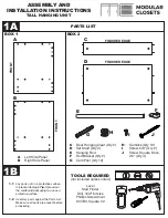 Preview for 2 page of Modular Closets TALL HANGING UNIT Assembly And Installation Instructions Manual