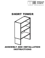 Preview for 1 page of Modular Closets Vista Short Tower Assembly And Installation Instructions Manual