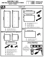 Preview for 2 page of Modular Closets Vista Short Tower Assembly And Installation Instructions Manual