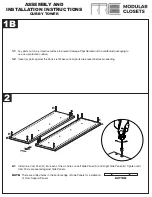 Preview for 3 page of Modular Closets Vista Short Tower Assembly And Installation Instructions Manual