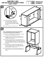 Preview for 5 page of Modular Closets Vista Short Tower Assembly And Installation Instructions Manual