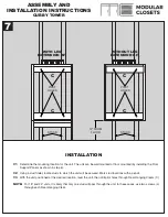 Preview for 6 page of Modular Closets Vista Short Tower Assembly And Installation Instructions Manual