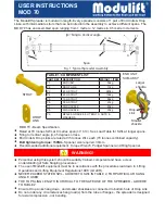 Modulift MOD 70 User Instructions preview