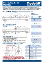 Preview for 1 page of Modulift MOD CLS User Instructions