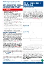 Preview for 3 page of Modulift MOD CLS User Instructions