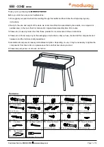 modway EEI-3342 Assembly Instructions Manual предпросмотр