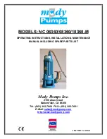 Mody Pumps NC 06360-M Operating Instructions, Installation & Maintenance Manual Including Spare Parts List предпросмотр