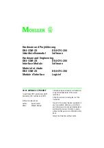 Preview for 1 page of Moeller DE4-COM-2X Manual