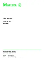 Preview for 1 page of Moeller DE4-KEY-2 User Manual