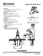 Moen 4557 Series Specifications предпросмотр