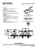 Moen 4925 Series Specifications предпросмотр