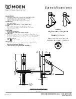 Предварительный просмотр 2 страницы Moen 6100 SERIES Specifications