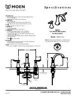 Moen 84390 Specifications предпросмотр