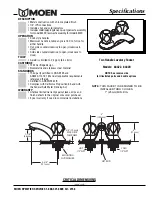 Moen 84422 Specifications предпросмотр