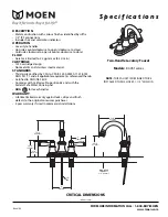 Moen 84451 Series Specifications предпросмотр