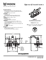 Moen 84914 series Specifications предпросмотр