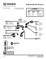 Preview for 1 page of Moen Antique Bronze T925AZ Illustrated Parts List