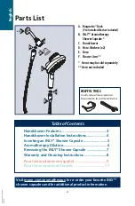 Preview for 2 page of Moen Aromatherapy IN208H2 Installation & Usage Manual