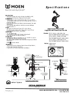 Moen Brantford Posi-Temp T2153 series Specifications предпросмотр