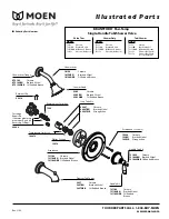 Moen BRANTFORDTM Posi-Temp T2151 Chrome Illustrated Parts List предпросмотр