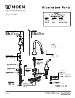 Предварительный просмотр 1 страницы Moen Brushed Bronze 128880BB Illustrated Parts List